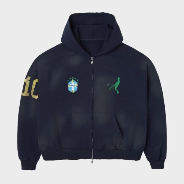 HMDD L&F BRASIL ZIP UP (DESTROYED NAVY)