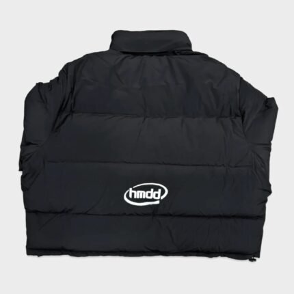Hmdd Black Puffer Jacket Back